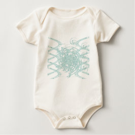 Camiseta De Bebé Diseño de luz verde en blanco