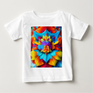 Camiseta De Bebé Diseño de Mandala floral colorida