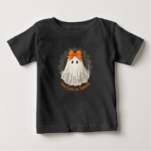 Camiseta De Bebé Diseño de marco ornamentado con fantasma de encaje