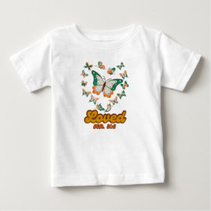 Camiseta De Bebé Diseño de mariposa verde inspirado en Jeremiah 31: