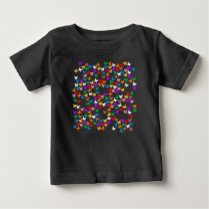 Camiseta De Bebé Diseño de Mariposas Coloridas