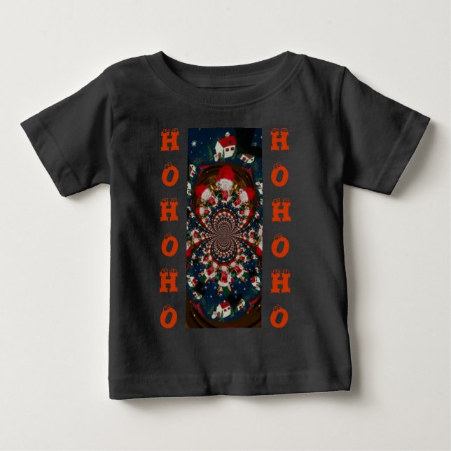 Camiseta De Bebé Diseño de Navidades especiales Santa Kaleidoscope (Anverso)