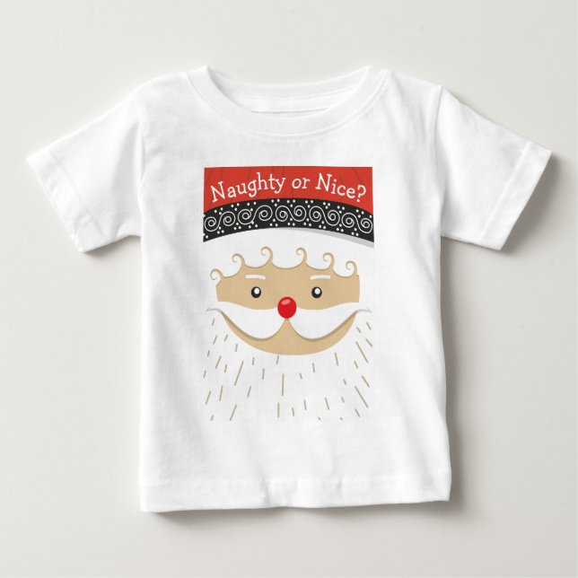 Camiseta De Bebé Diseño de Navidades Santa (Anverso)