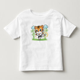 Camiseta De Bebé Diseño de niños de tigre de karate lindo