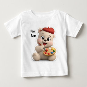 Camiseta De Bebé Diseño de oso de peluche adorable y lindo