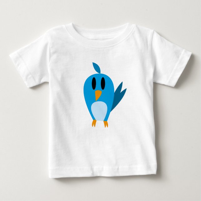 Camiseta De Bebé Diseño de pájaros azules (Anverso)