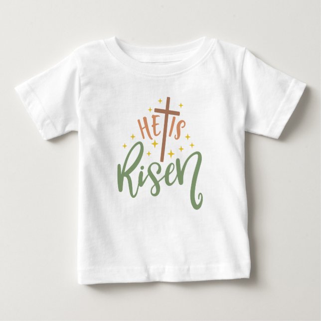 Camiseta De Bebé Diseño De Pascua Se Levanta (Anverso)