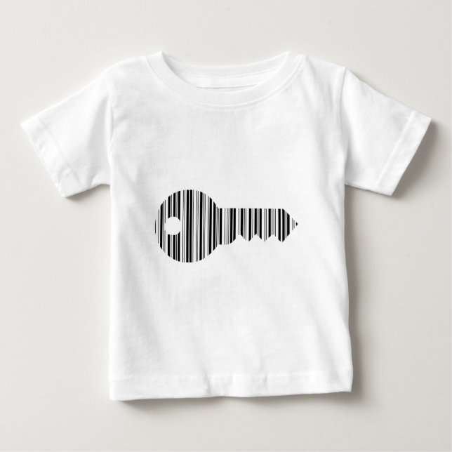 Camiseta De Bebé Diseño de patrón de código de barras de claves (Anverso)