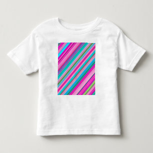 Camiseta De Bebé Diseño de patrón de franja de arcoíris vibrante
