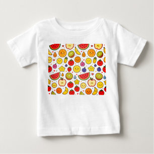 Camiseta De Bebé diseño de patrón de frutas