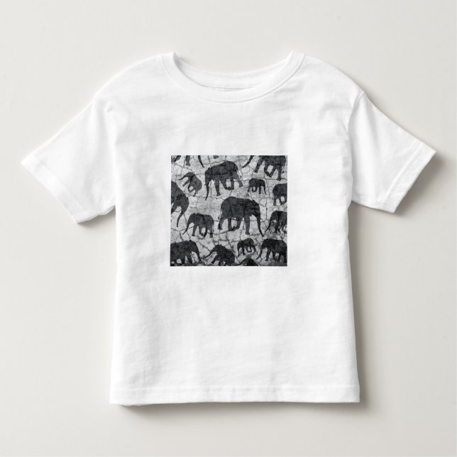 Camiseta De Bebé Diseño de patrones de hormigón elefante (Anverso)