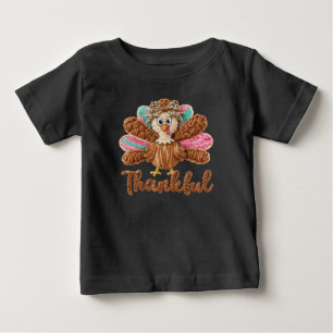 Camiseta De Bebé Diseño de pavo agradecido – Ganchillo de estambre