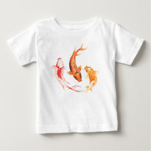 Camiseta De Bebé Diseño de peces de color