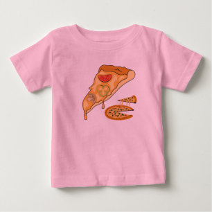 Camiseta De Bebé Diseño de Personalizado Cheesy Pizza