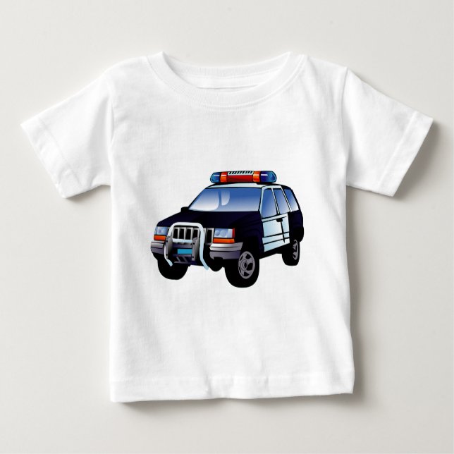 Camiseta De Bebé Diseño de Personalizado de autos de la policía de  (Anverso)