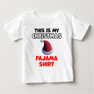 Camiseta De Bebé Diseño de pijama de Navidad 