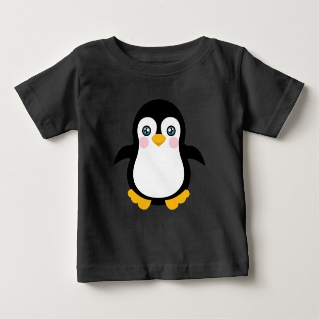 Camiseta De Bebé Diseño de pingüino Personalizado (Anverso)