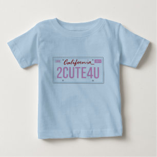 Camiseta De Bebé diseño de placa de licencia