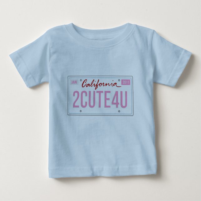 Camiseta De Bebé diseño de placa de licencia (Anverso)