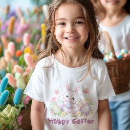 Camiseta De Bebé Diseño de primavera de Pascua feliz - Conejito de 