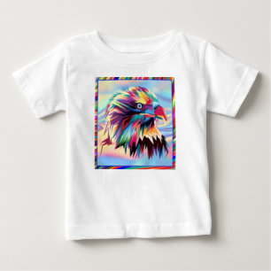Camiseta De Bebé Diseño de Prismático Geométrico de Águila Calva-80