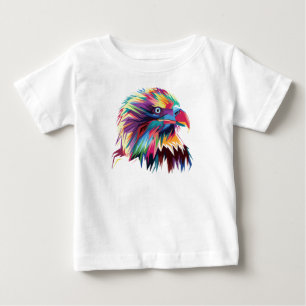 Camiseta De Bebé Diseño de Prismático Geométrico de Águila Calva-80