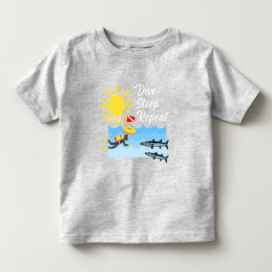 Camiseta De Bebé Diseño de repetición del sueño de buceo - Todler F