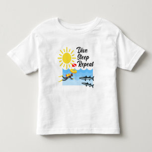Camiseta De Bebé Diseño de repetición del sueño de buceo - Todler F