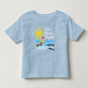Camiseta De Bebé Diseño de repetición del sueño de buceo - Todler F