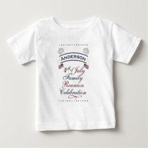 Camiseta De Bebé Diseño de Reunión Patriótica del 4 de Julio