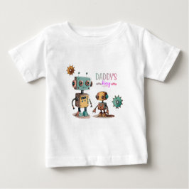 Camiseta De Bebé Diseño de robots "Daddy's Boy"