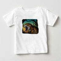 Diseño de selva de jaguar gruñón – Verde azulado d