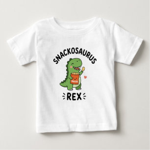 Camiseta De Bebé Diseño de Snackosaurus Rex Cute Dinosaurio Snack