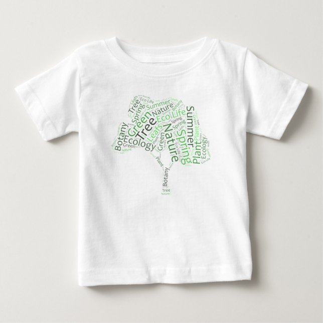 Camiseta De Bebé Diseño de texto - Árbol ECO (Anverso)