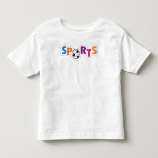 Camiseta De Bebé Diseño de texto deportivo colorido con un balón de