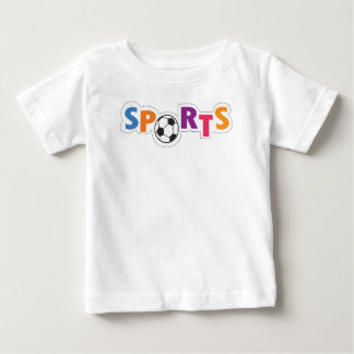 Camiseta De Bebé Diseño de texto deportivo colorido con un balón de