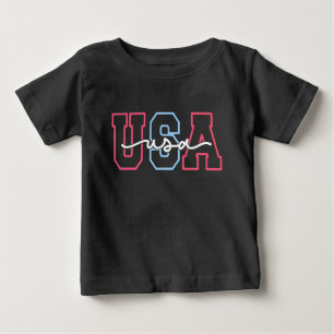 Camiseta De Bebé Diseño de texto USA 4 de julio-62118