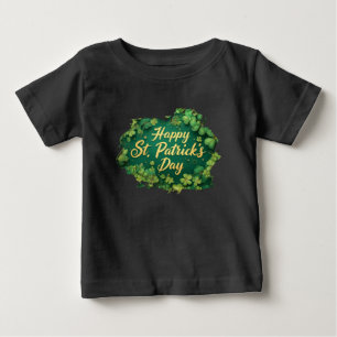Camiseta De Bebé Diseño de trébol del día feliz de San Patricio