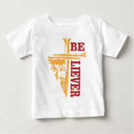 Camiseta De Bebé Diseño de uñas de cruz de Jesús – Cristiano podero