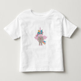 Camiseta De Bebé Diseño de Unicornio de Arcoíris Lindo