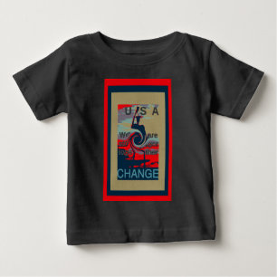 Camiseta De Bebé Diseño de Unidad 'USA Cambio: Más Fuertes Juntos'