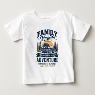 Camiseta De Bebé Diseño de viaje por carretera vintage aventura de