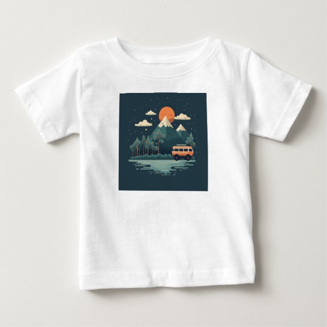 Camiseta De Bebé Diseño de viajes para bebés (Anverso)