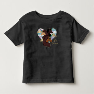 Camiseta De Bebé Diseño del corazón del trío Afro Unicornio