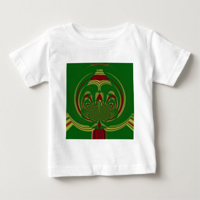 Camiseta De Bebé Diseño del modelo floral verde étnico africano (Anverso)