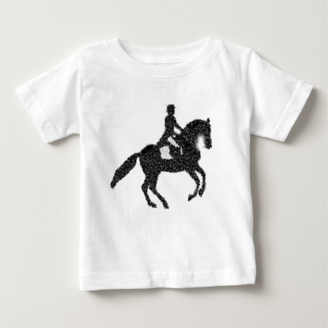 Camiseta De Bebé Diseño del mosaico del caballo y del jinete del (Anverso)