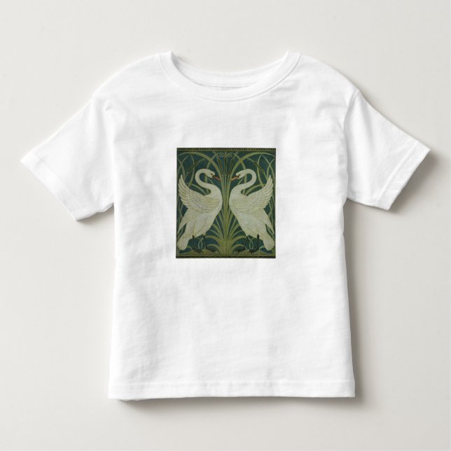 Camiseta De Bebé Diseño del papel pintado del "cisne, de la (Anverso)