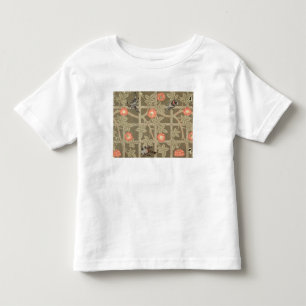 Camiseta De Bebé Diseño del papel pintado del enrejado con un back