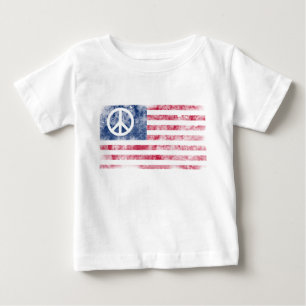 Camiseta De Bebé Diseño desgastado de bandera estadounidense y símb