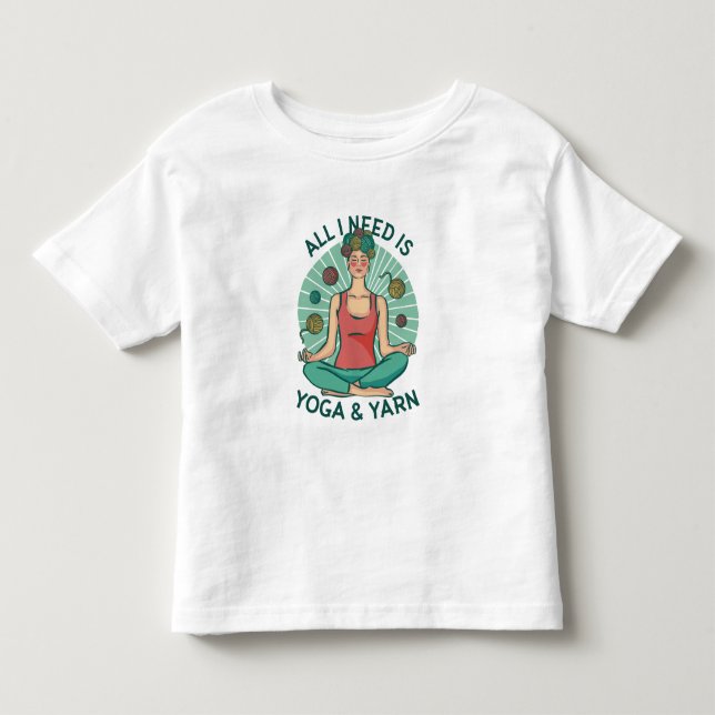 Camiseta De Bebé Diseño divertido de tejer yoga (Anverso)